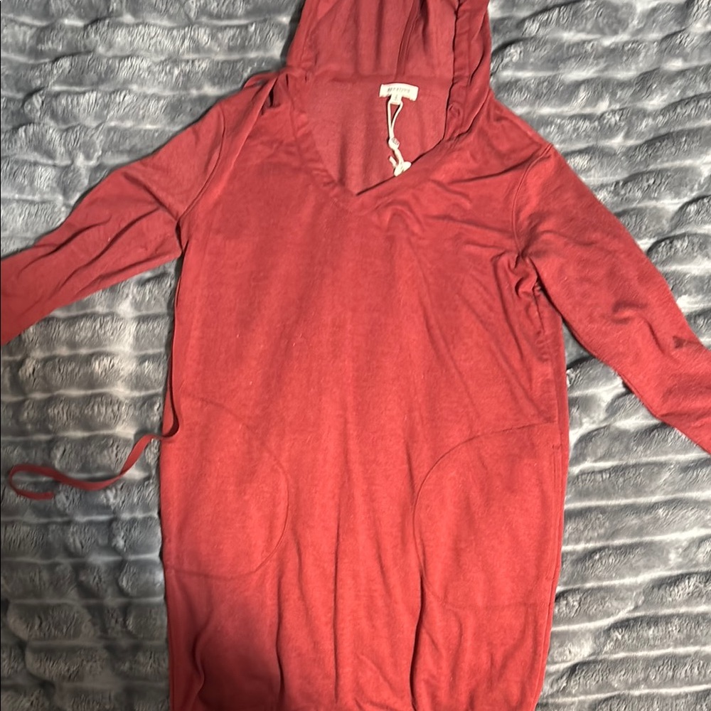 Cozy Red Hooded Sweater